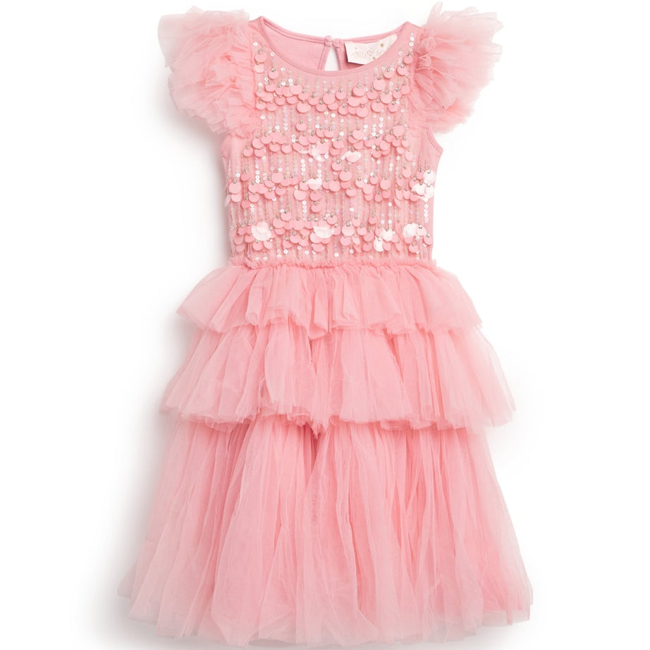 Tutu Du Monde Pink Tulle Embellished Daphne Dress (2-11 Years)