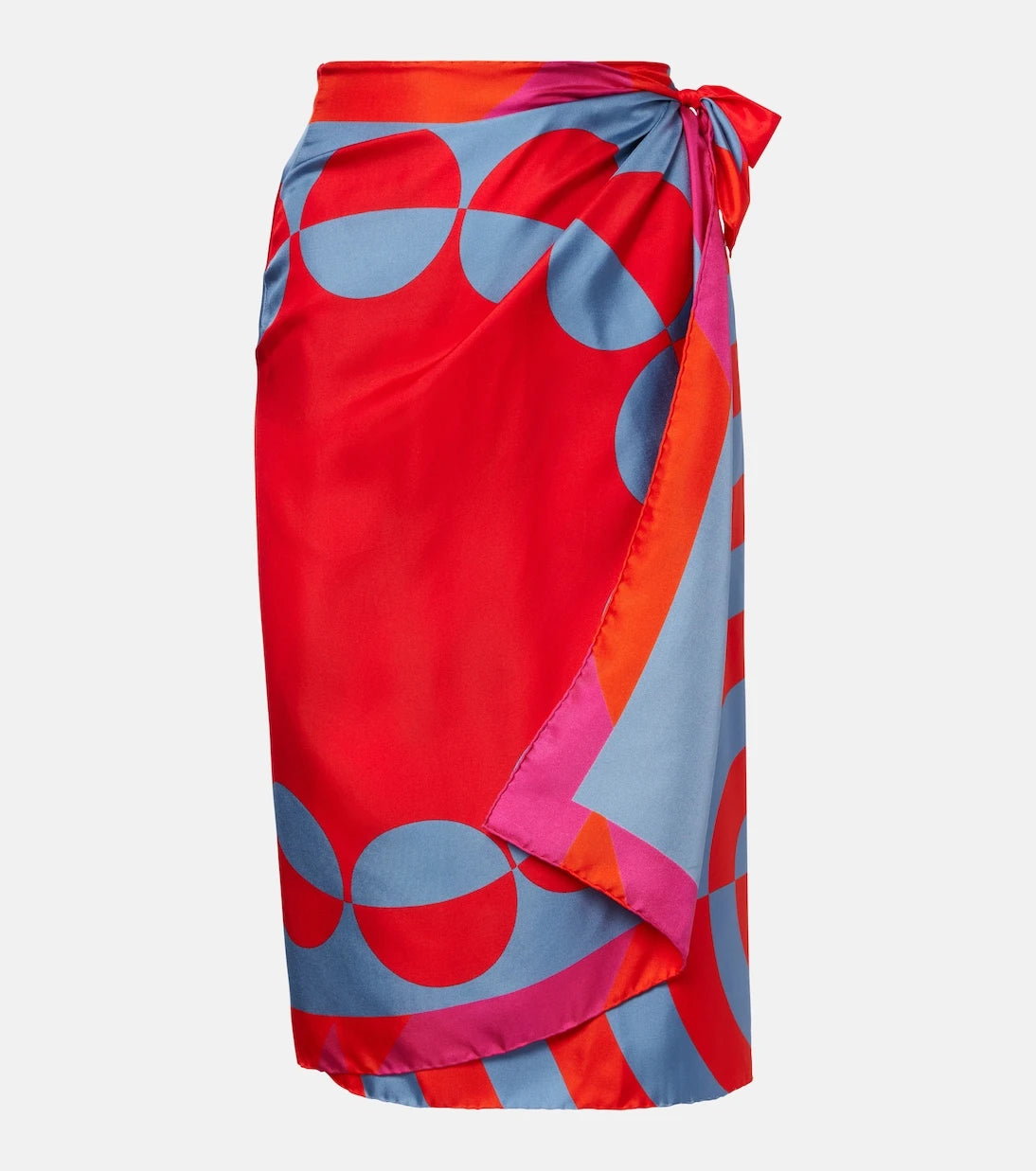 Dries Van Noten - Printed silk wrap skirt