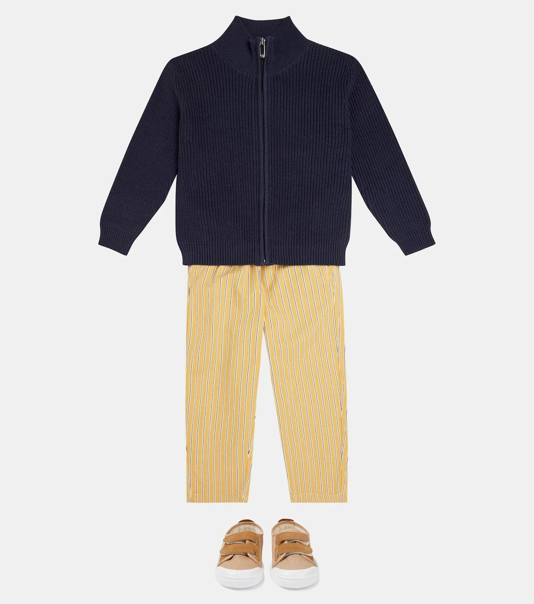 Il Gufo - Striped cotton twill pants