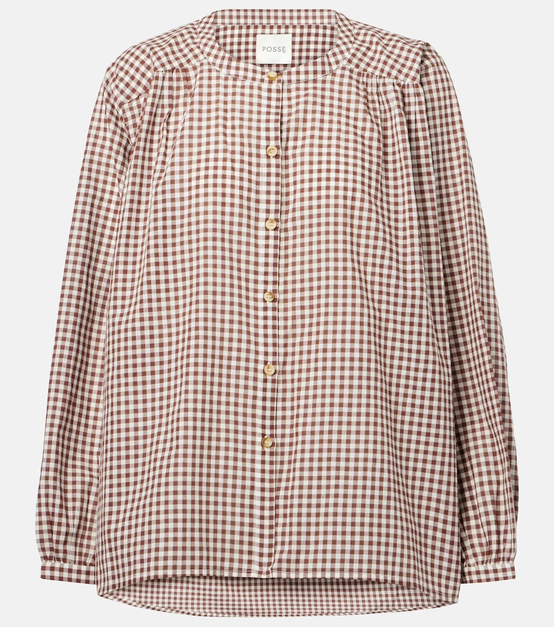 Posse - Mira gingham cotton shirt