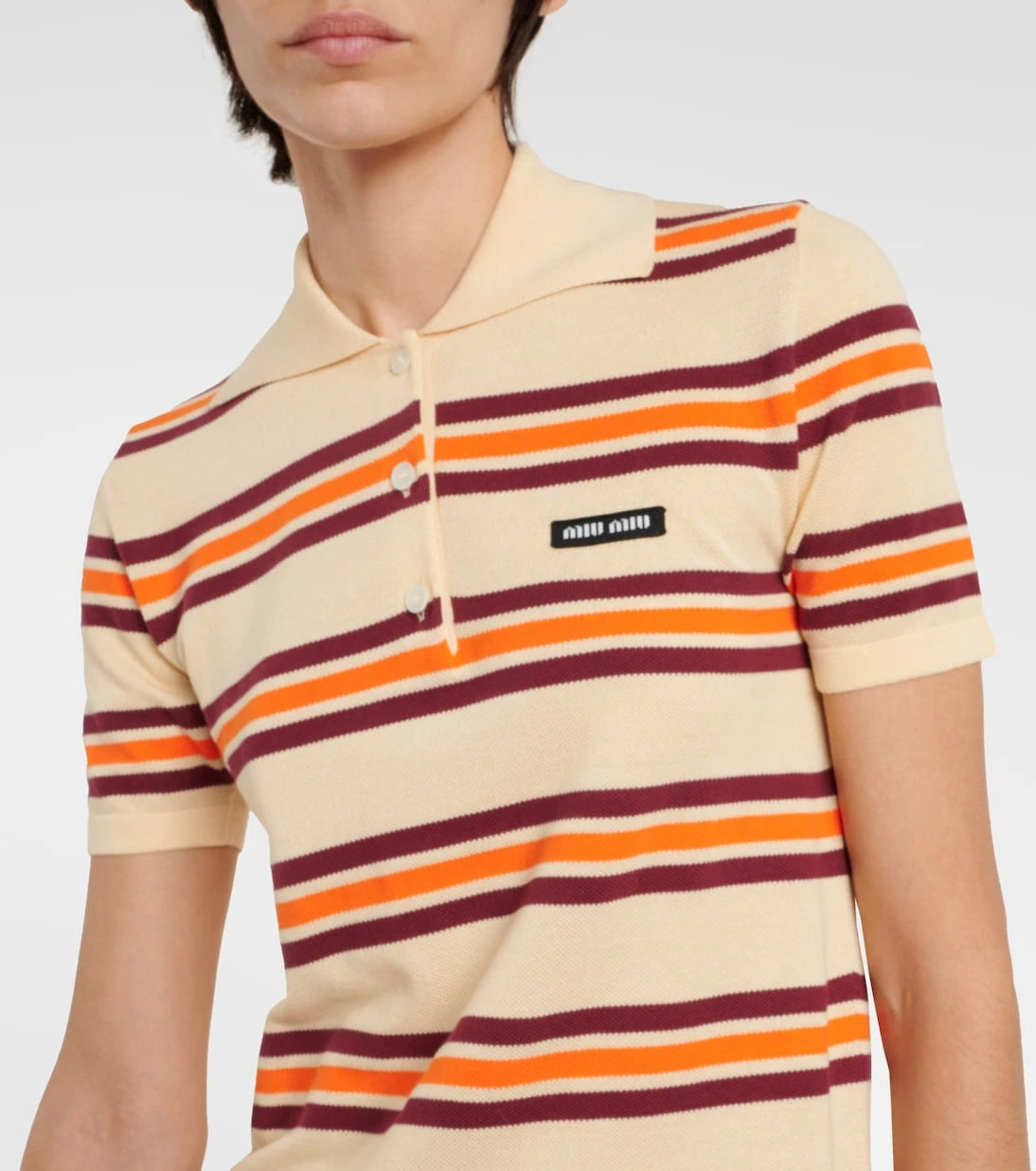 Miu Miu - Striped cotton and silk minidress