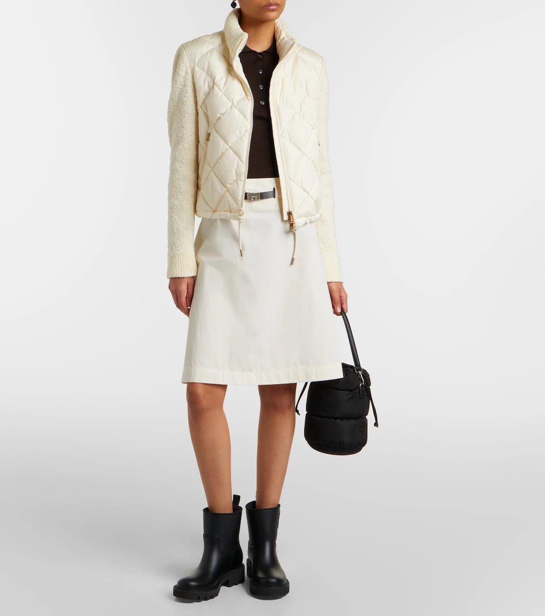 Moncler - Down-paneled cotton-blend cardigan