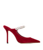 Red Bing 100 Velvet Mules