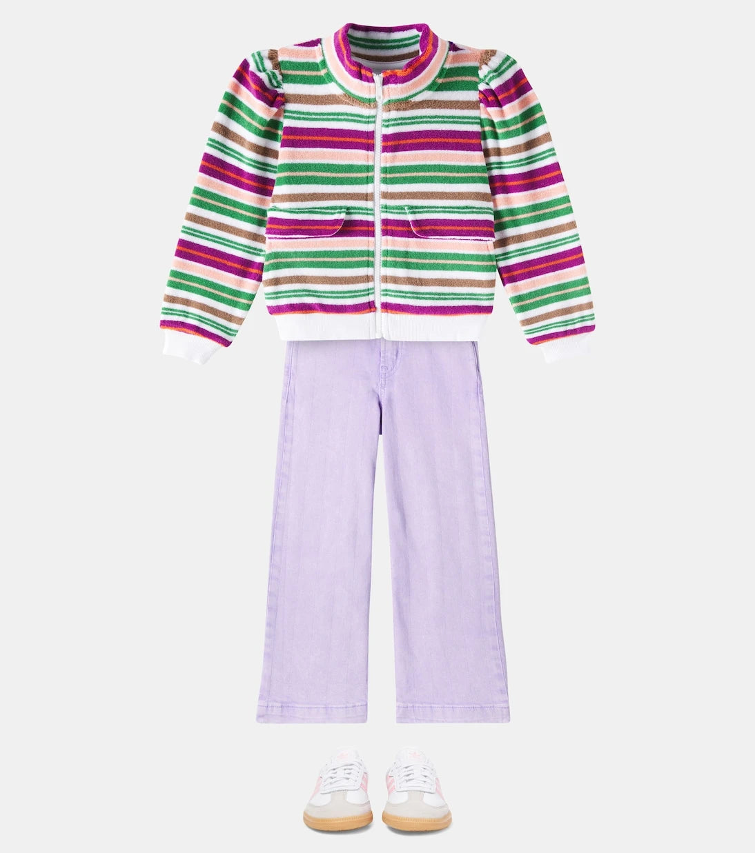 Molo - Malika striped cotton-blend jacket