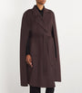 Wolk Morais Brown Cashmere On Set Cape Coat
