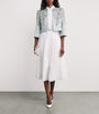 Jenny Packham Blue Satin Embellished Versalilles Jacket