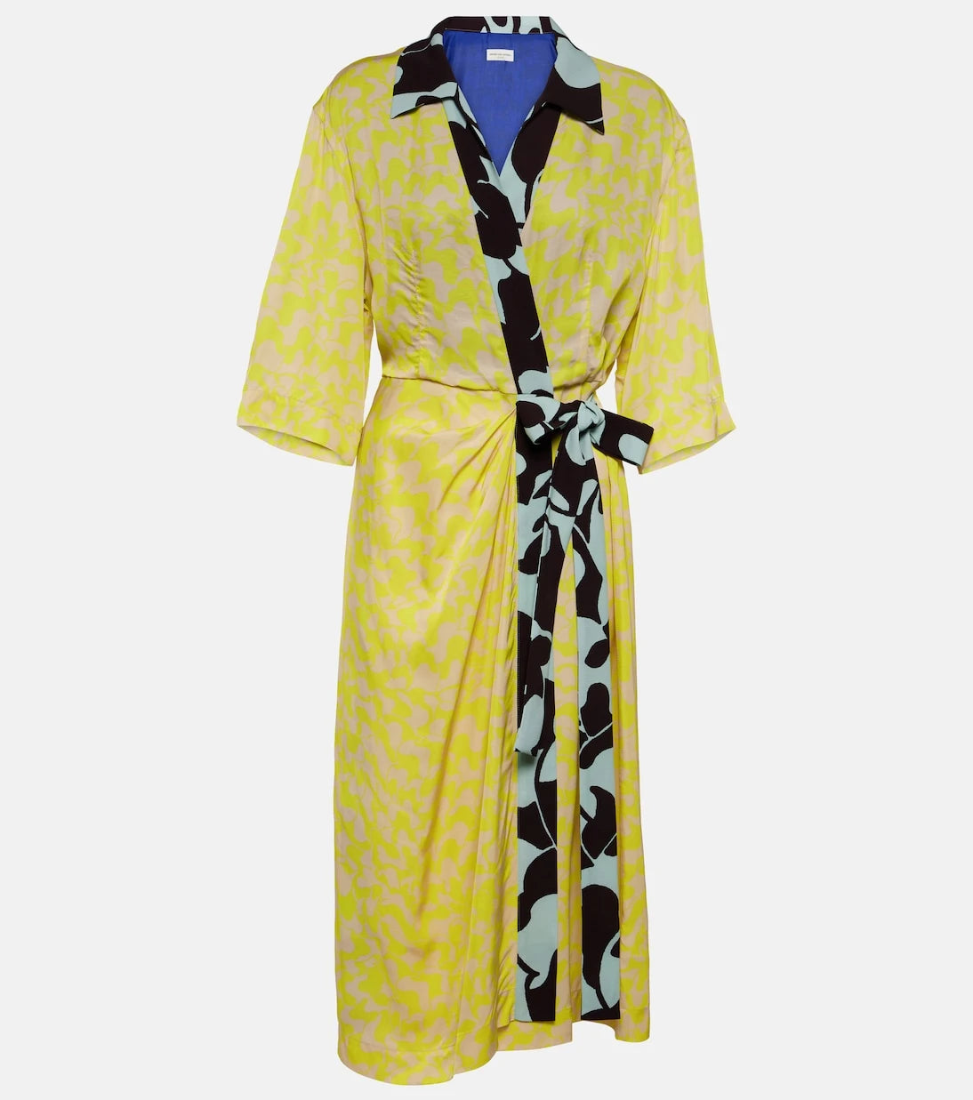 Dries Van Noten - Printed wrap midi dress