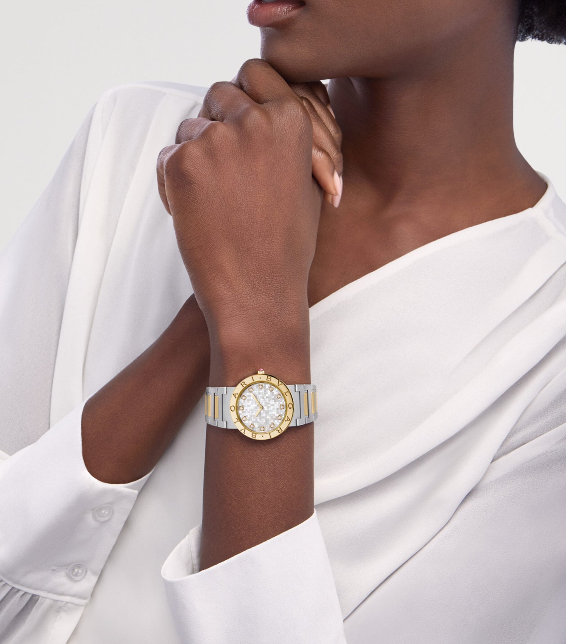 Stainless Steel and Yellow Gold Bvlgari Bvlgari Watch 33mm