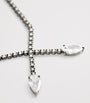 Eva Fehren Blackened White Gold and Diamond X Necklace