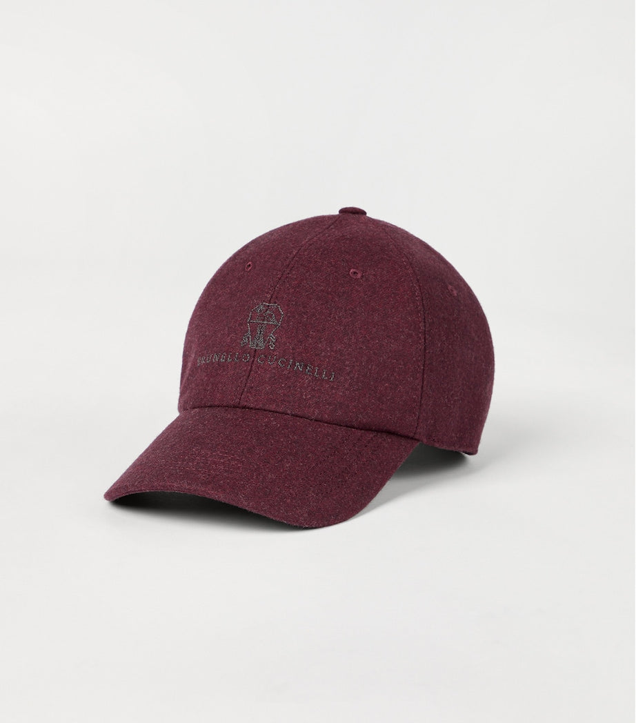 Brunello Cucinelli Wool Flannel Baseball Cap