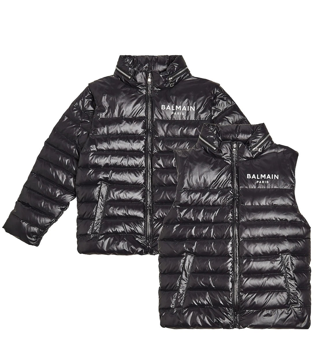 Balmain Kids - جاكيت لوغو مبطن