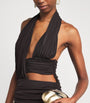 Christopher Esber Brown Jersey Draped Cummerbund Top