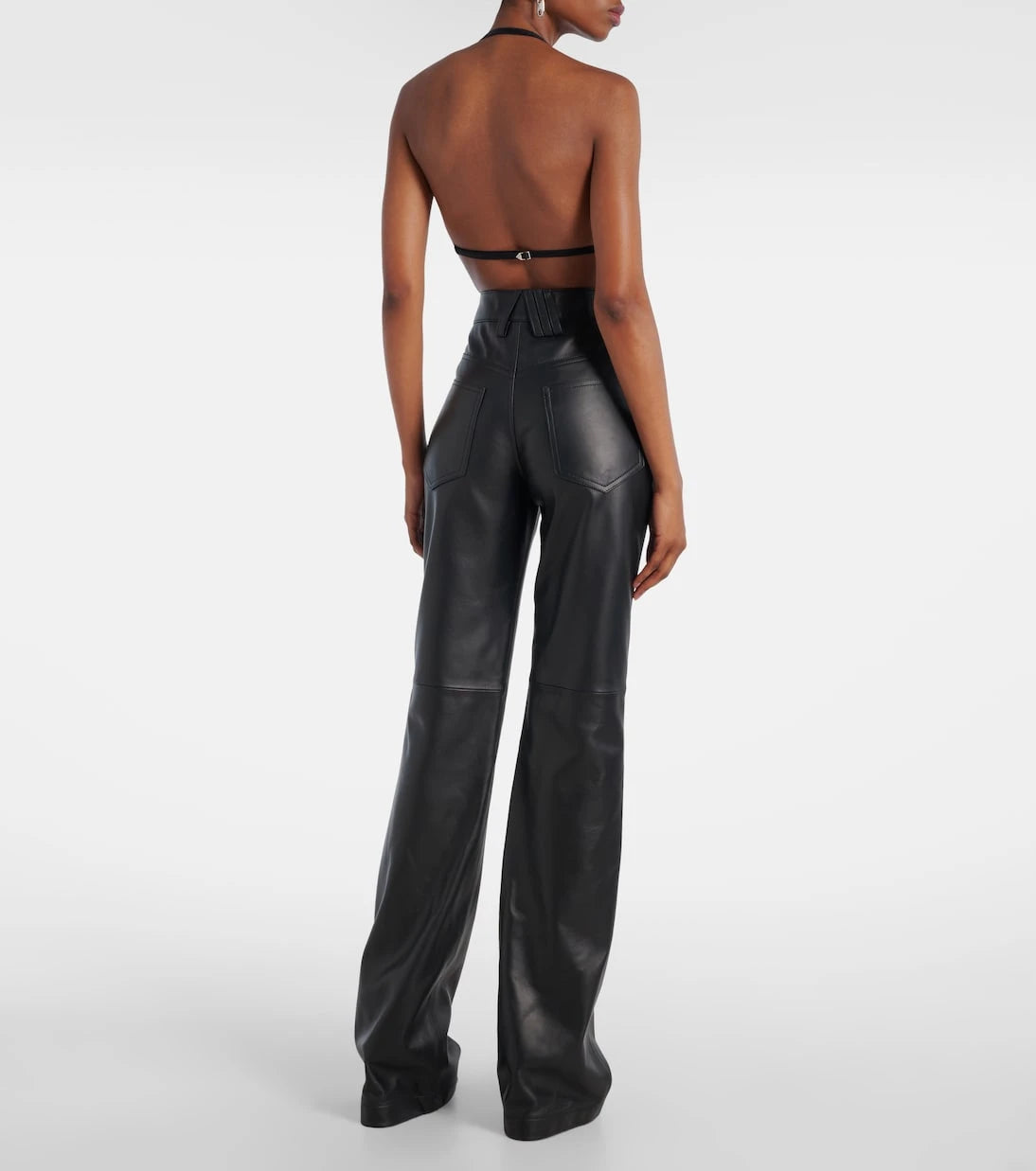 The Attico - Fringed halterneck bralette