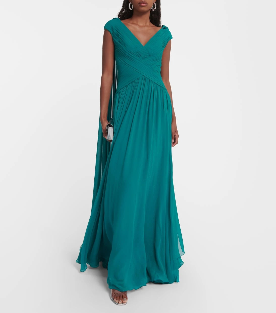 Elie Saab - Caped silk-blend gown