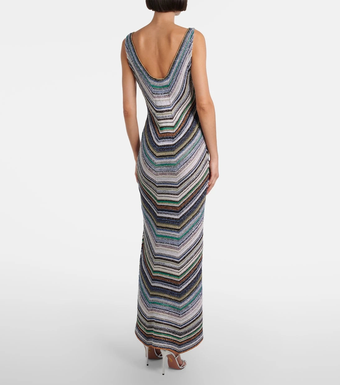 Missoni - فستان لاميه مخطط