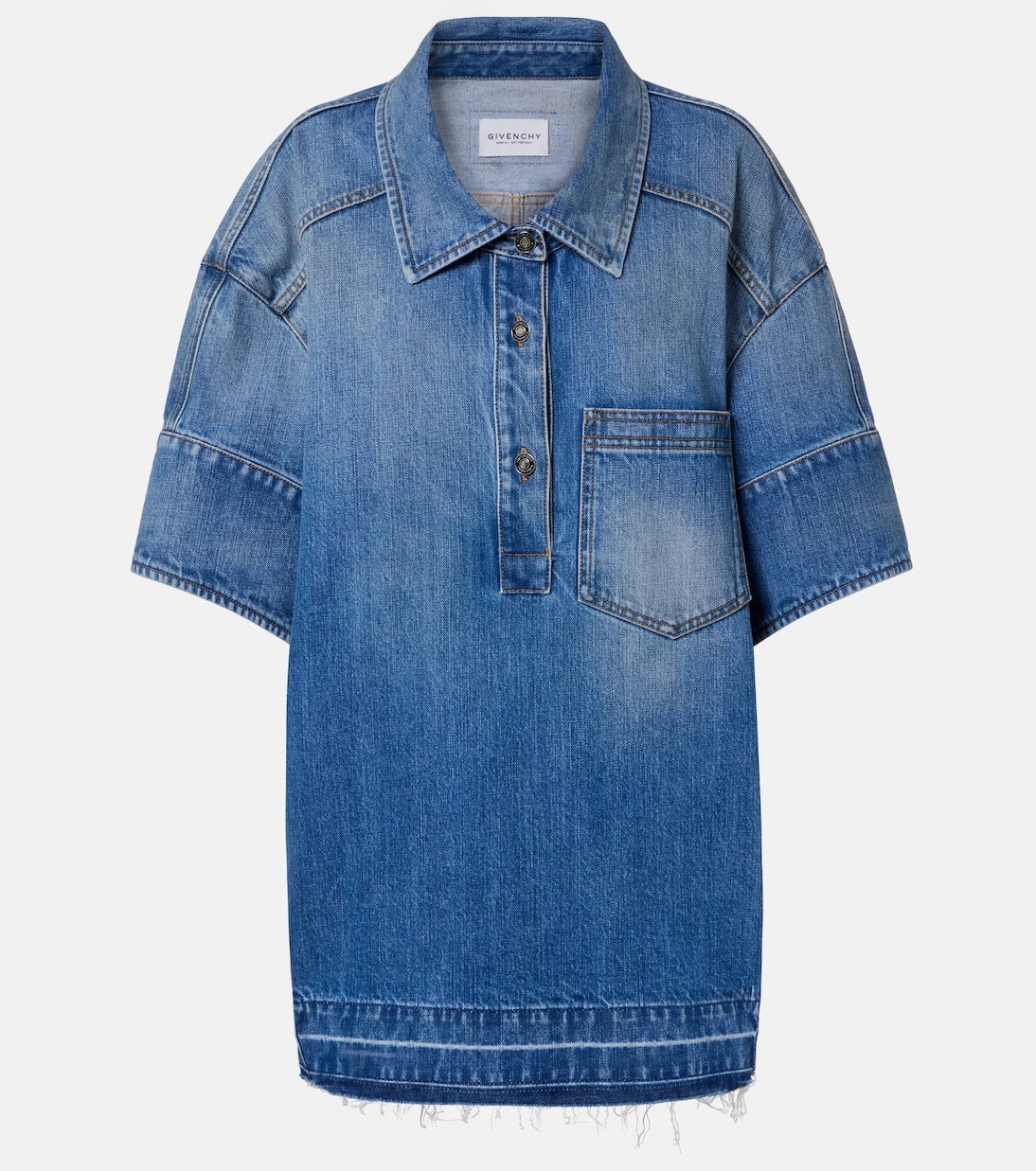Givenchy - Oversized polo denim minidress
