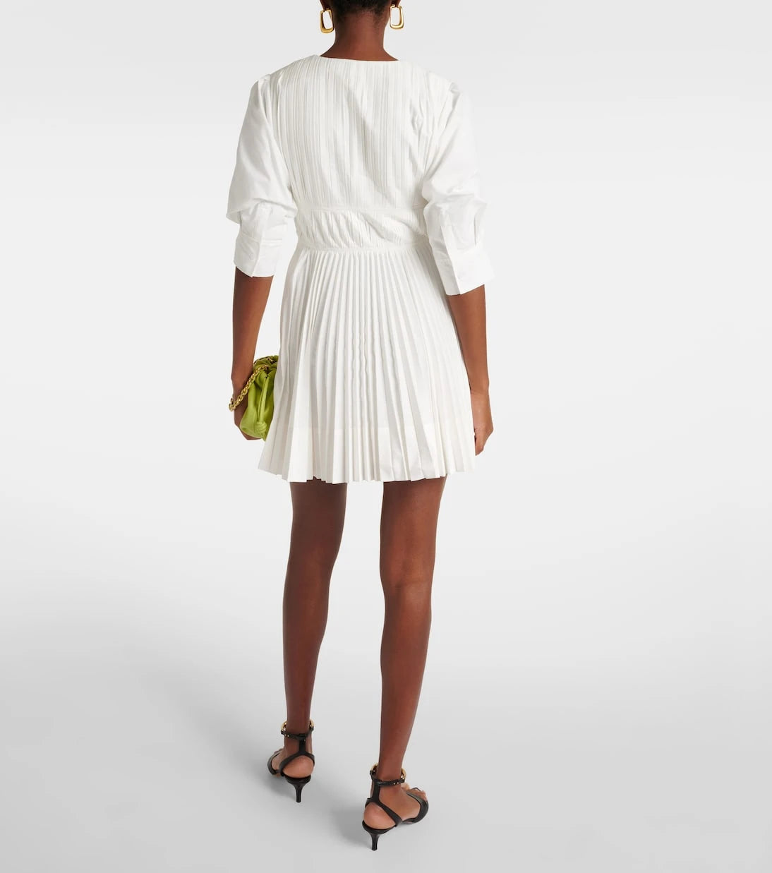 Simkhai - Steph pleated cotton-blend minidress