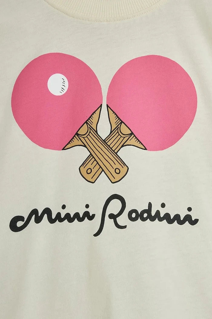 Mini Rodini çocuklar için pamuklu oversize tişört Table Tennis