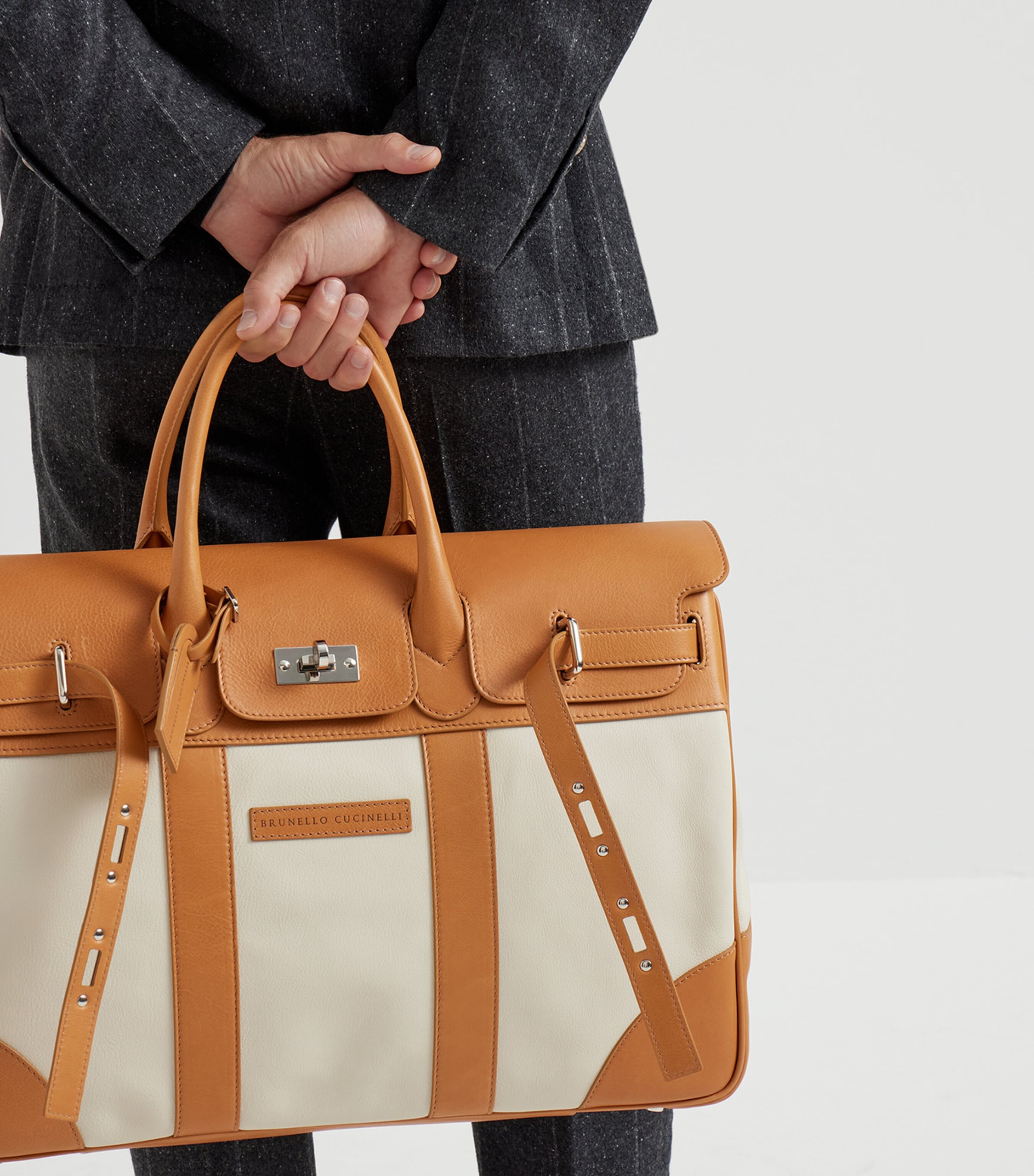 Brunello Cucinelli Leather Country Holdall