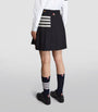 Thom Browne Navy Pleated Mini Skirt