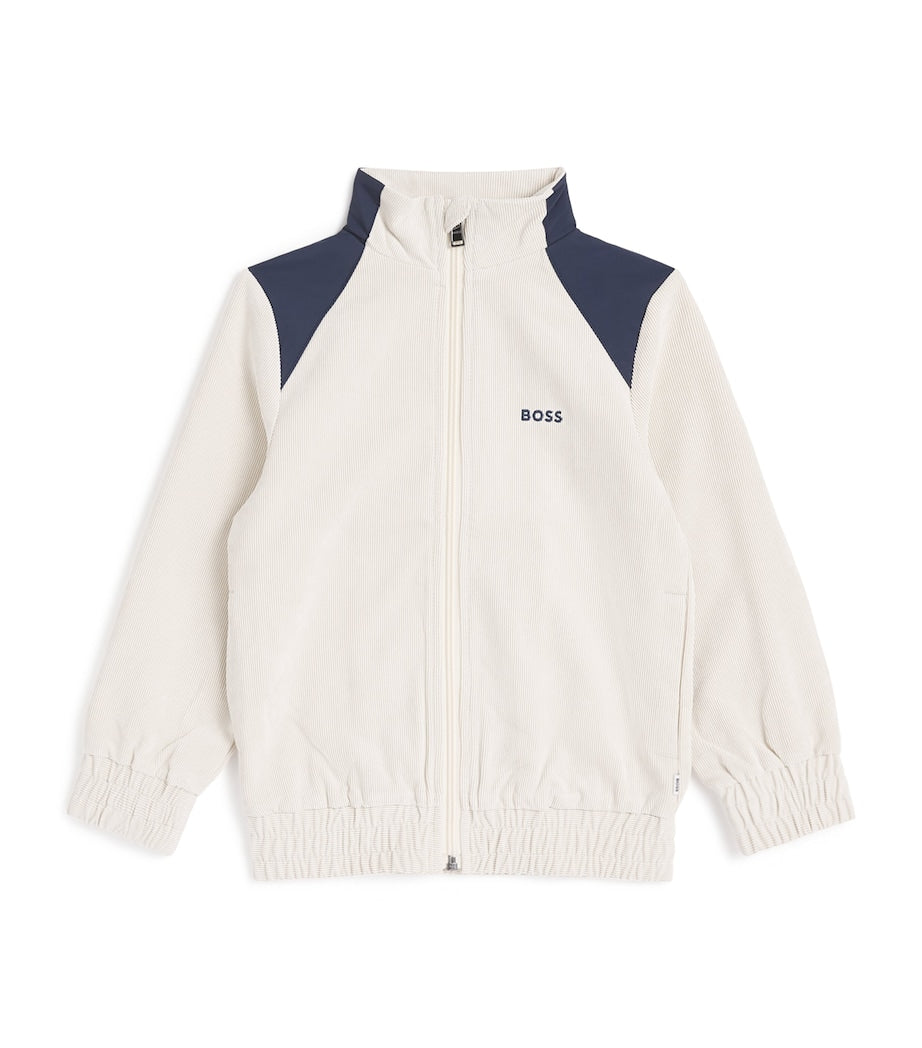 BOSS Kidswear Ribbed Logo Track Jacket (4-16 Years)