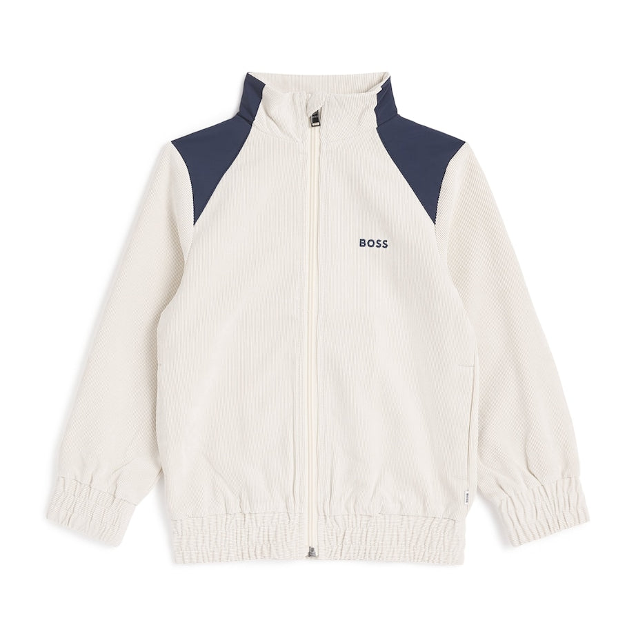 BOSS Kidswear Ribbed Logo Track Jacket (4-16 Years)
