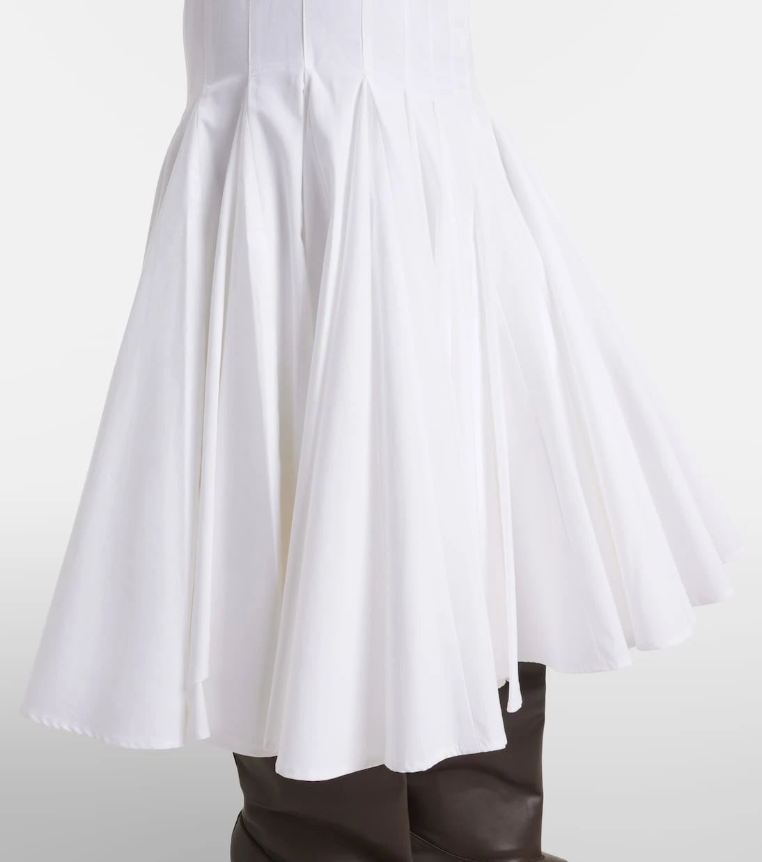 Jacquemus - Agave cotton poplin midi skirt