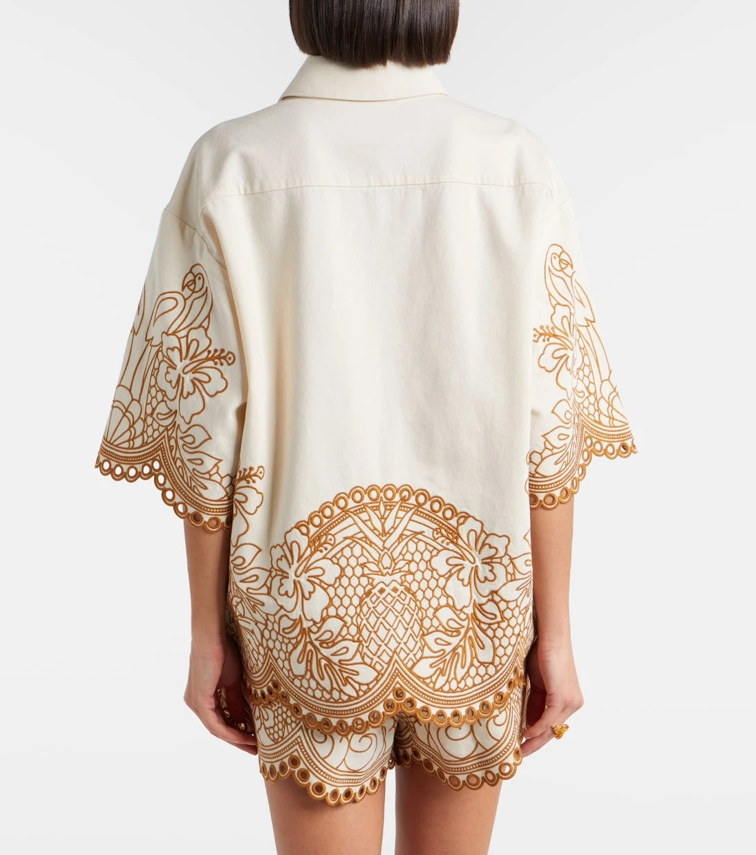 Zimmermann - Como embroidered cotton shirt