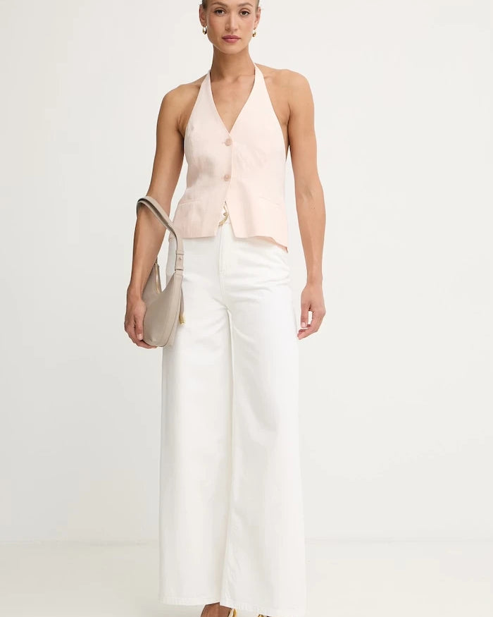 Twinset wide leg kadın jean pantolon