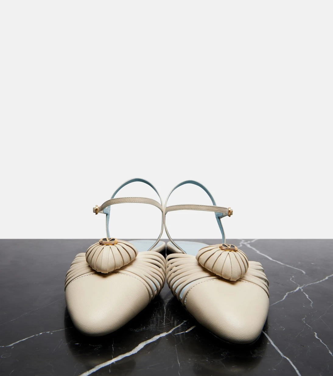 Valentino Garavani - Cœur Royal leather flats