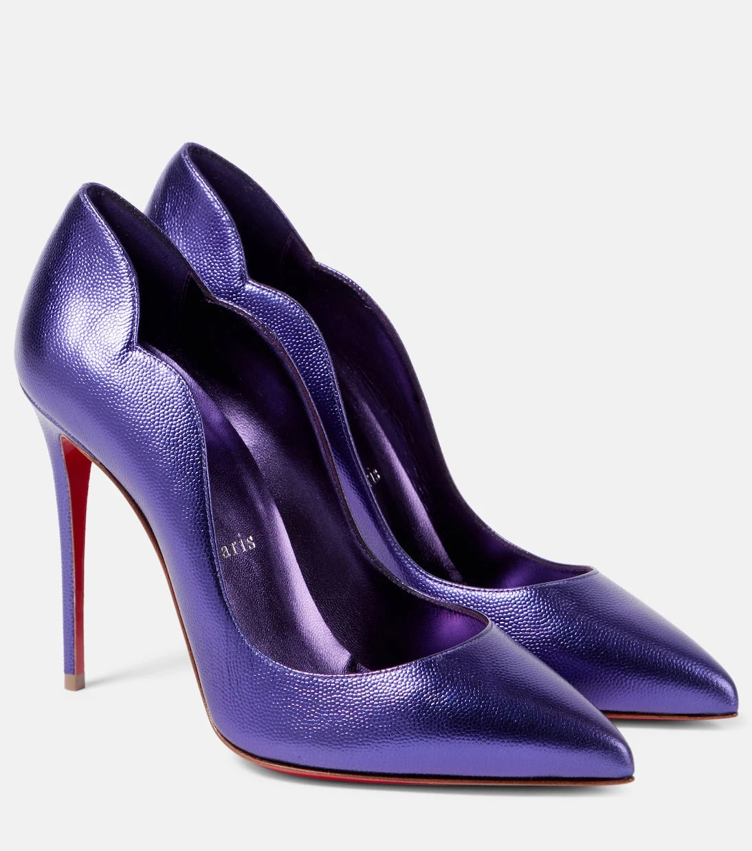 Christian Louboutin - Hot Chick 100 metallic leather pumps
