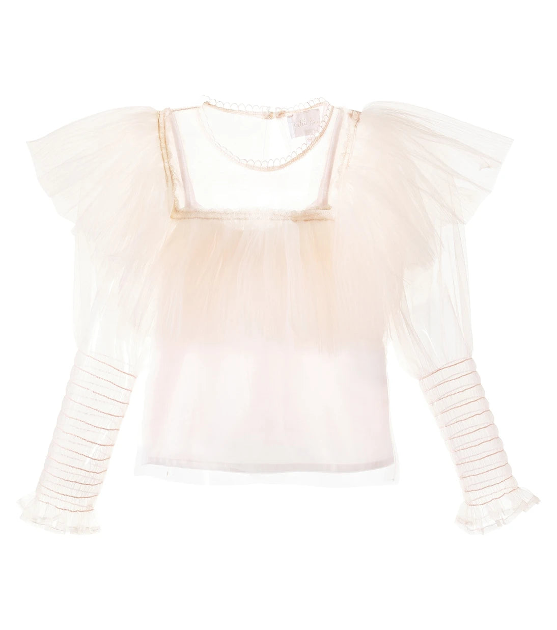Petite Amalie - Ruffled tulle blouse
