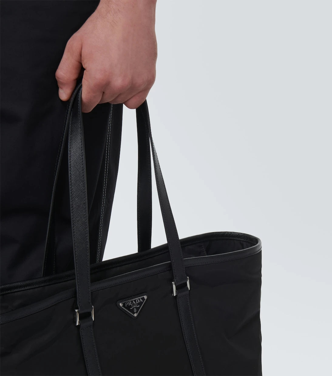 Prada - Re-Nylon leather-trimmed tote bag