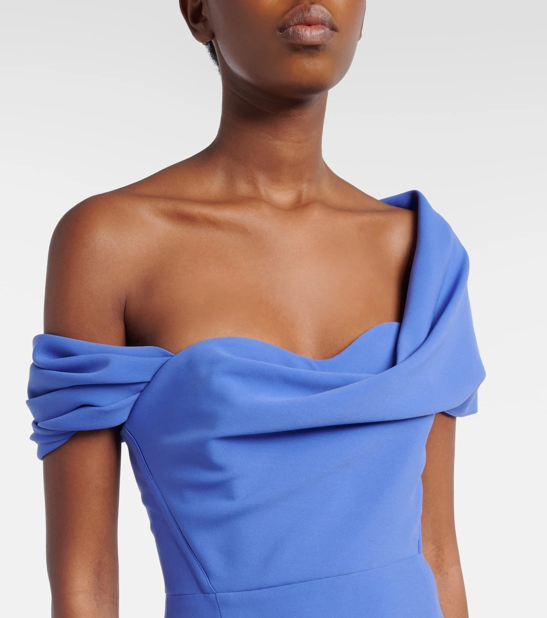 Carolina Herrera - Draped off-shoulder crêpe gown