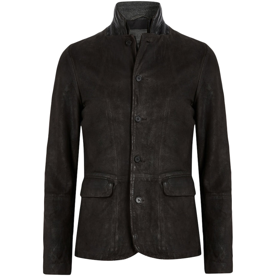 Leather Survey Blazer ANTHRACITE GREY