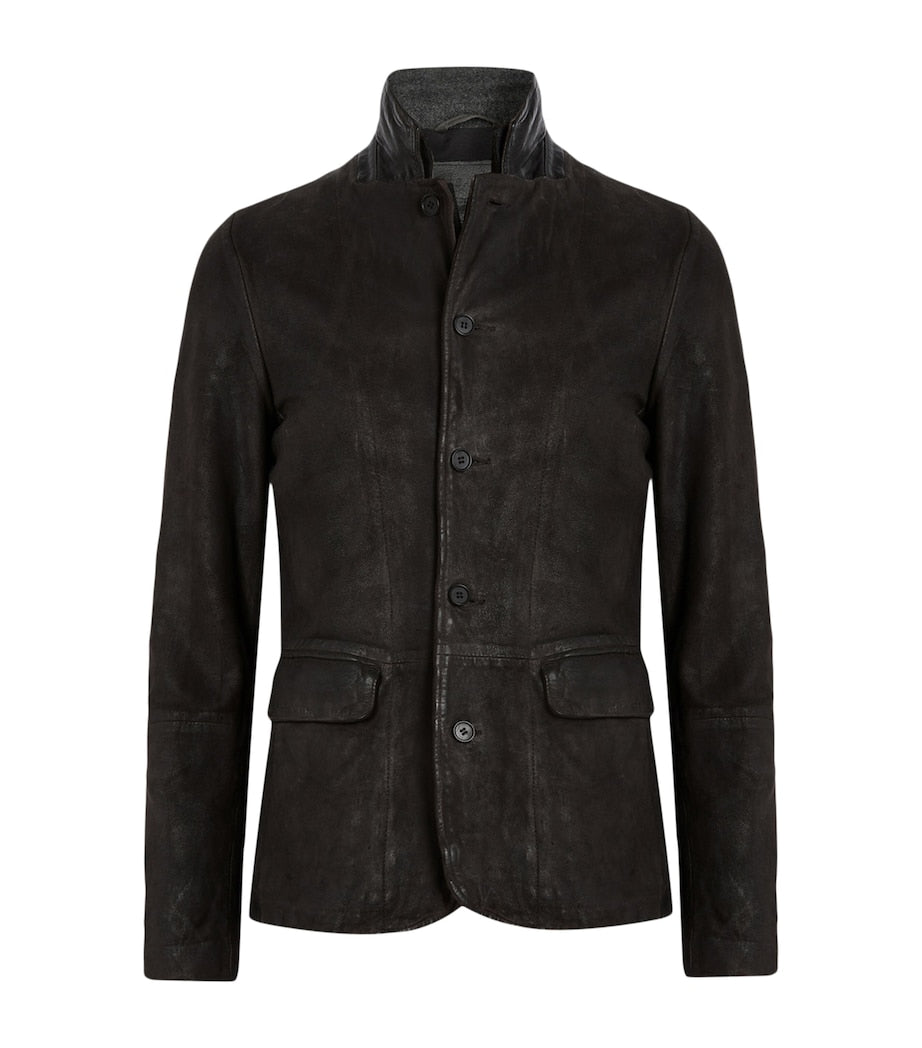 Leather Survey Blazer ANTHRACITE GREY