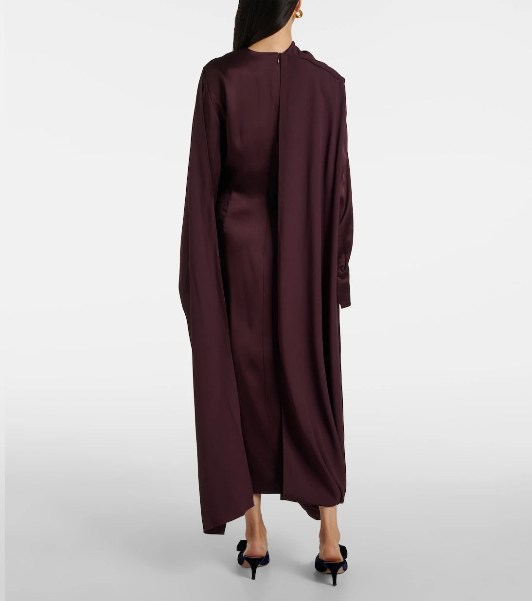 Erdem - Draped satin midi dress