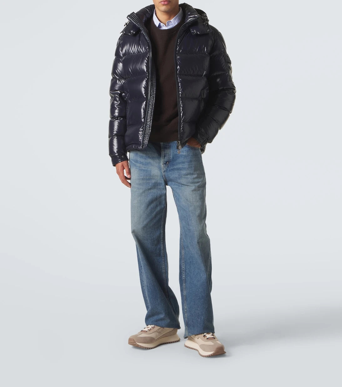 Moncler - Pacey2 suede-trimmed sneakers