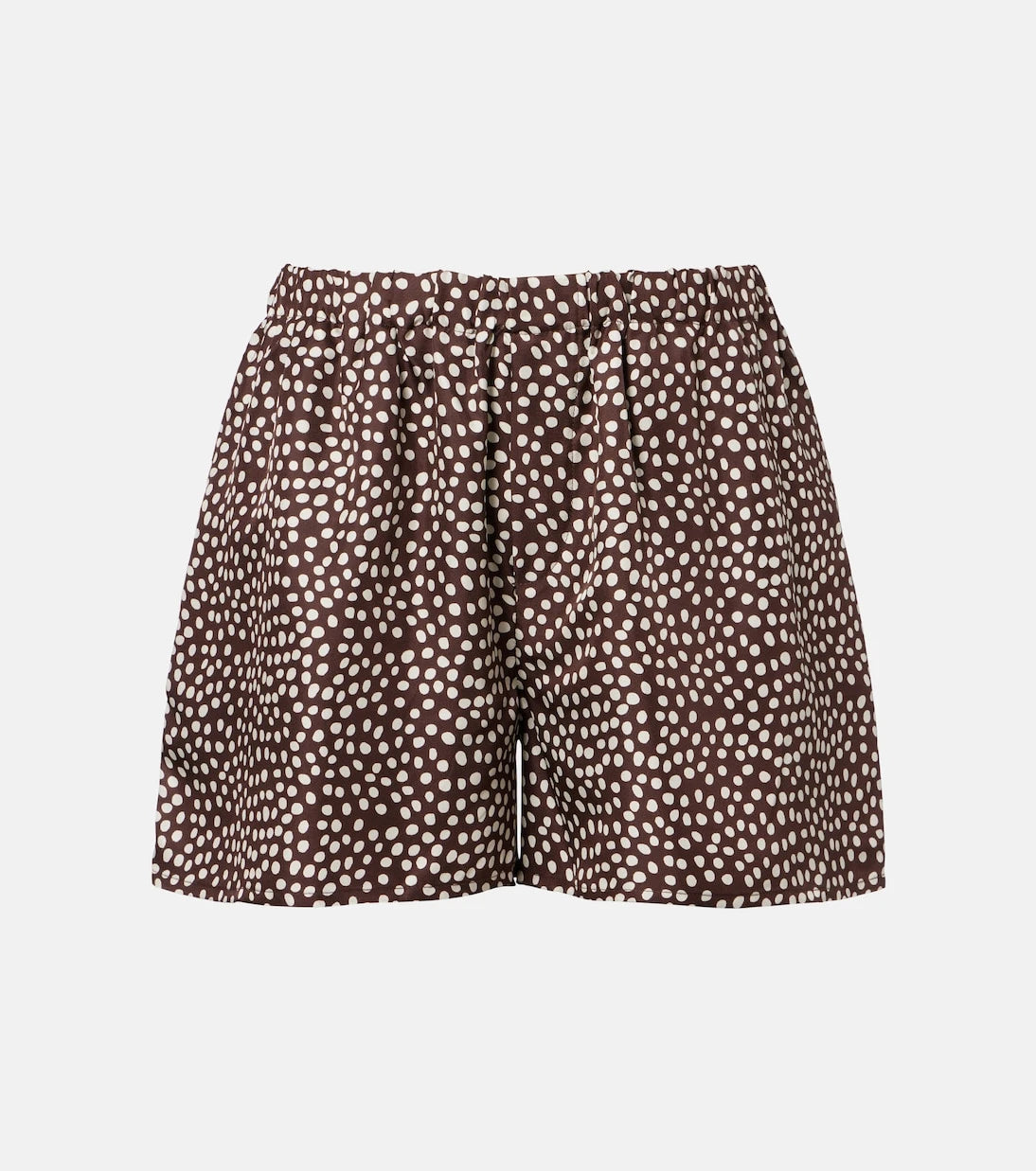 Asceno - Franca polka-dot silk charmeuse shorts