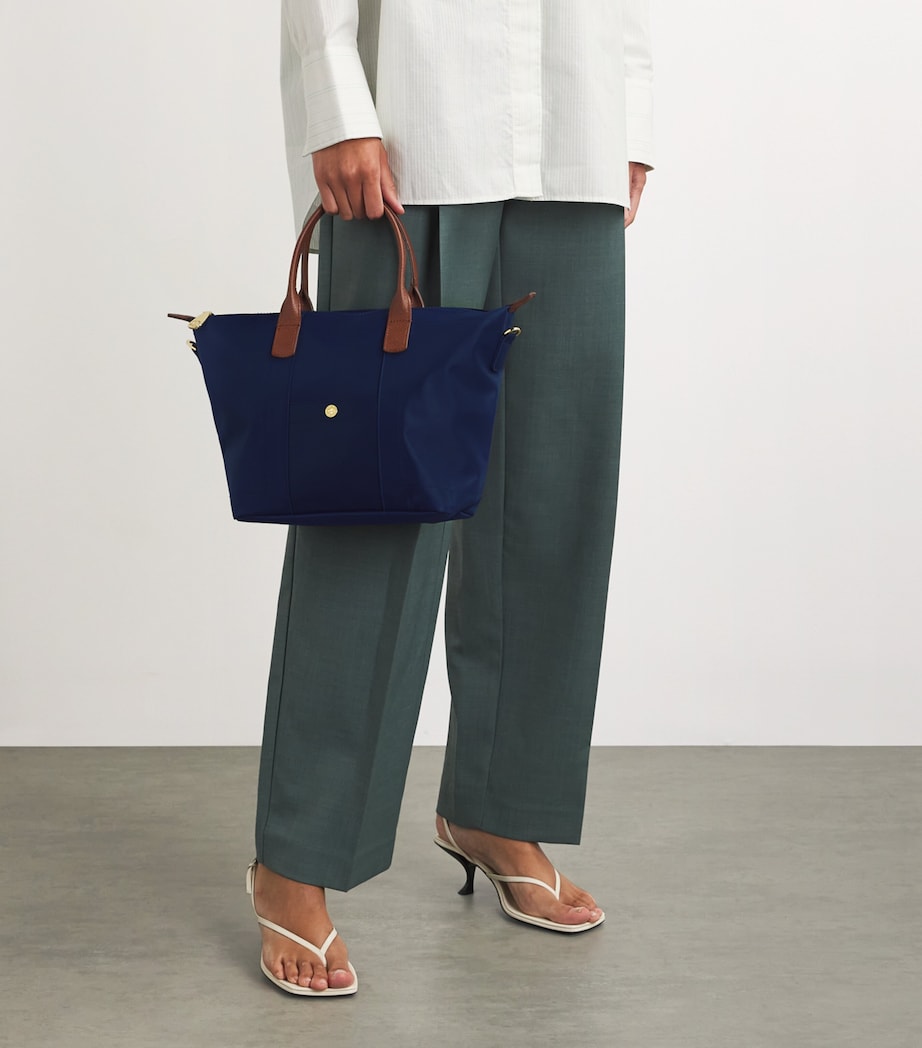Harrods Navy Grab Nylon Tote Bag
