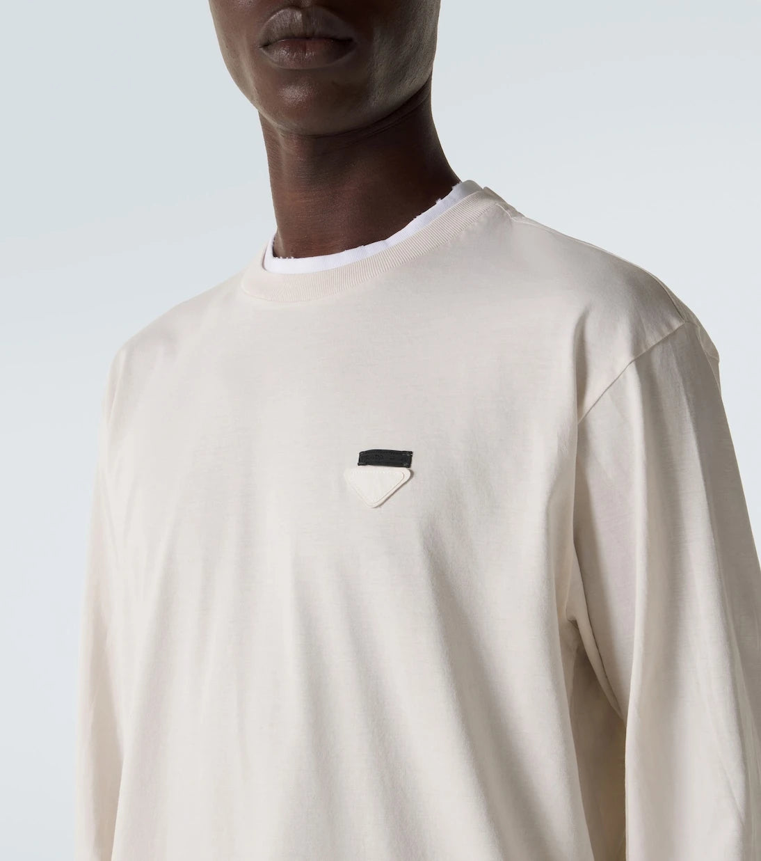 Prada - Layered cotton jersey T-shirt