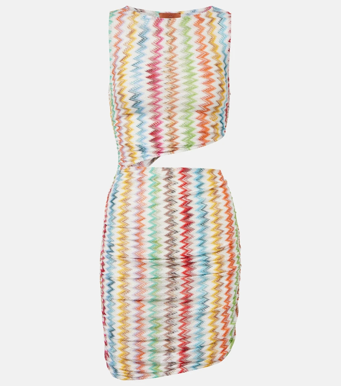 Missoni - فستان الشاطئ من اللاميه بقصة متعرجة
