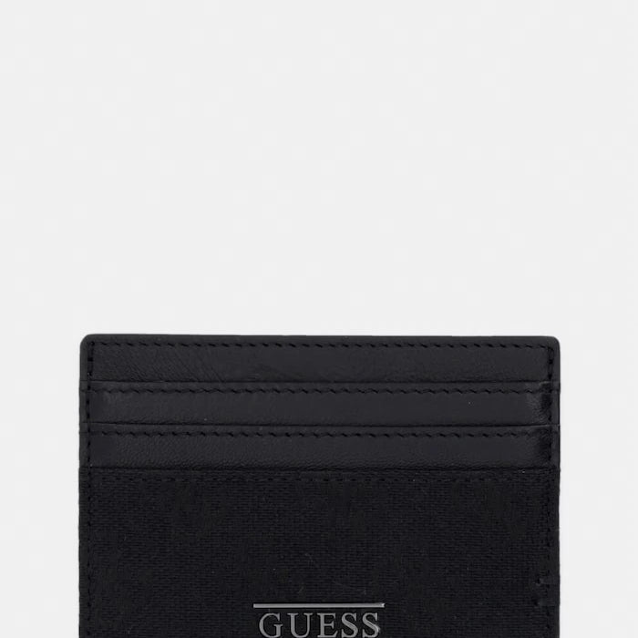 Guess калъф за карти мъжки от кожа BOSTON