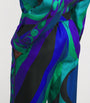 Multi Silk Straight Trousers