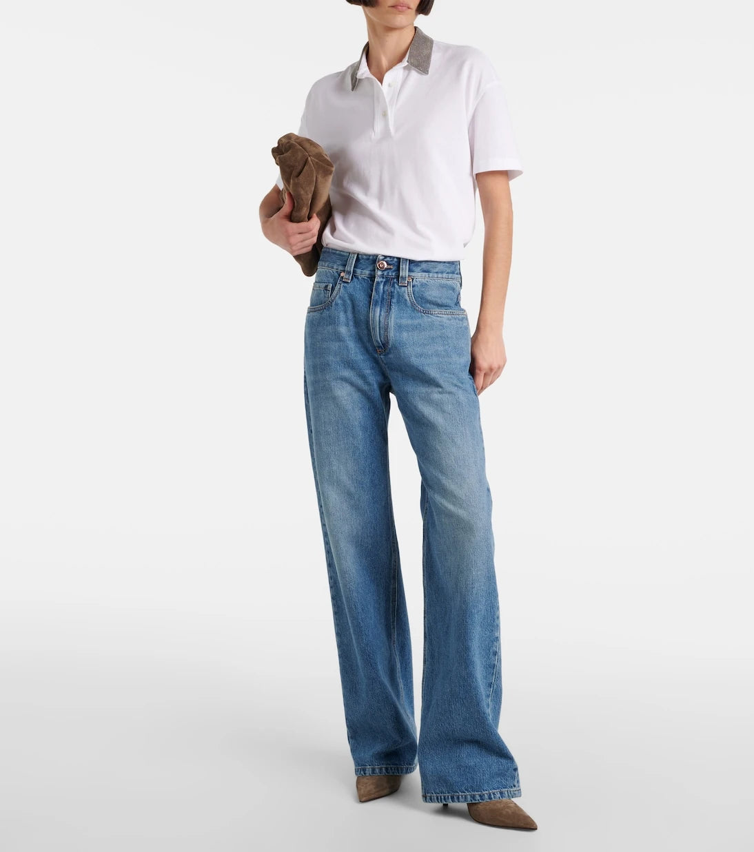 Brunello Cucinelli - Mid-rise wide-leg jeans
