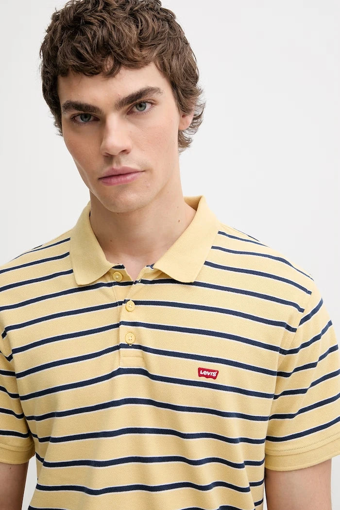 Levi's тениска с яка мъжка от памук LEVIS HM