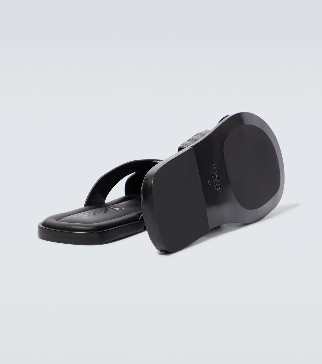 Versace - Greca leather slides