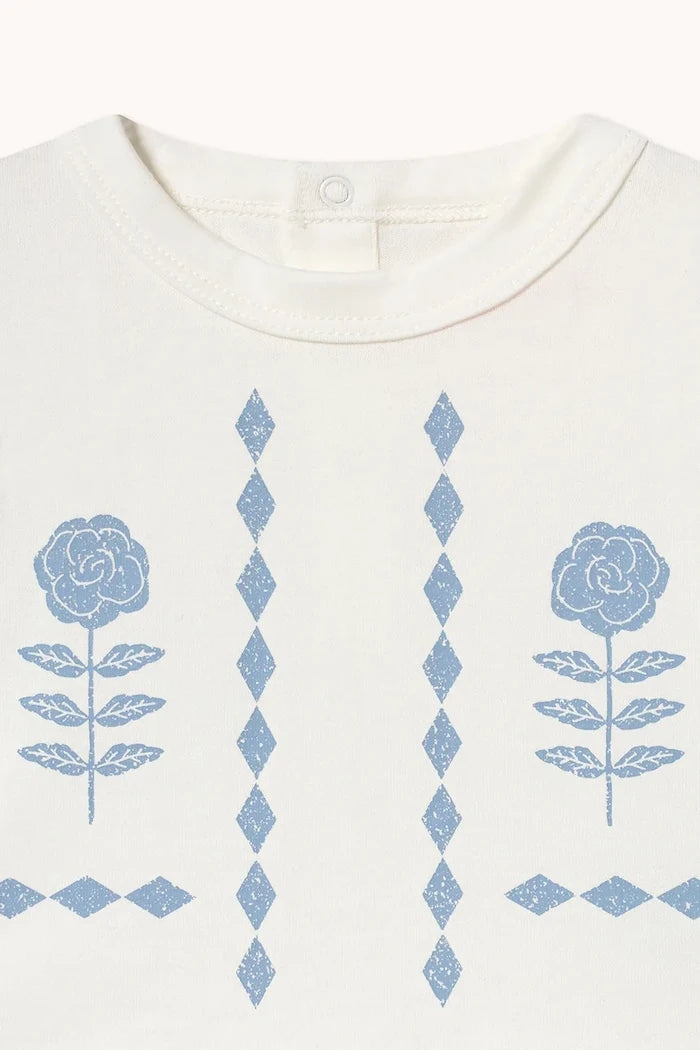 Tinycottons тениска за бебе памучна FLOWER PATTERN GRAPHIC BABY TEE