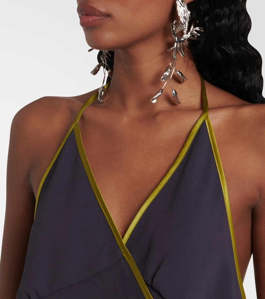 Dries Van Noten - Crêpe satin wrap top