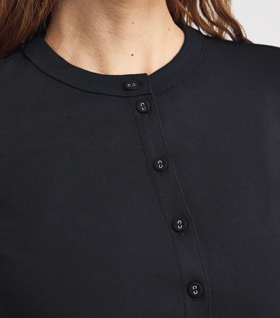 Skims Black Smooth Lounge Cropped Cardigan